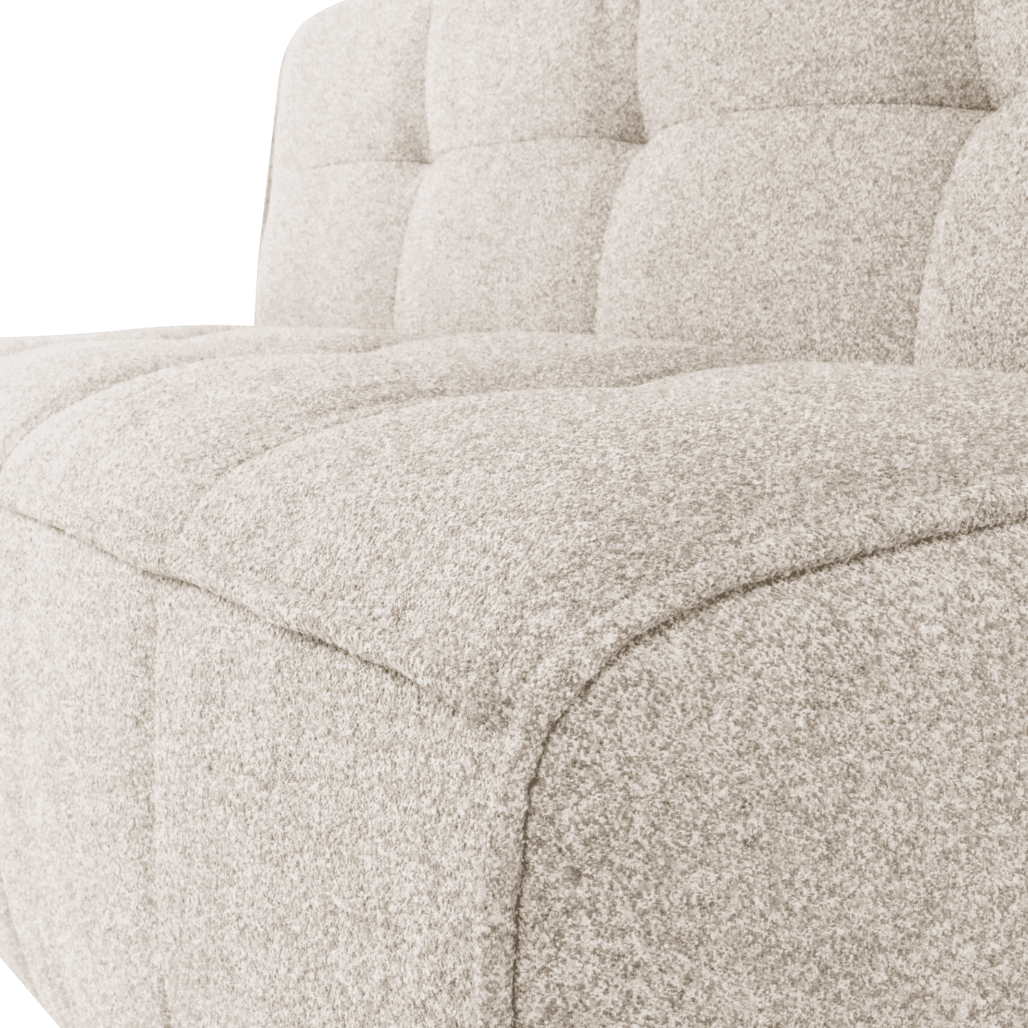 vtwonen Cluster eetbankje met rugleuning boucle zand beige Beige Eetkamerbank