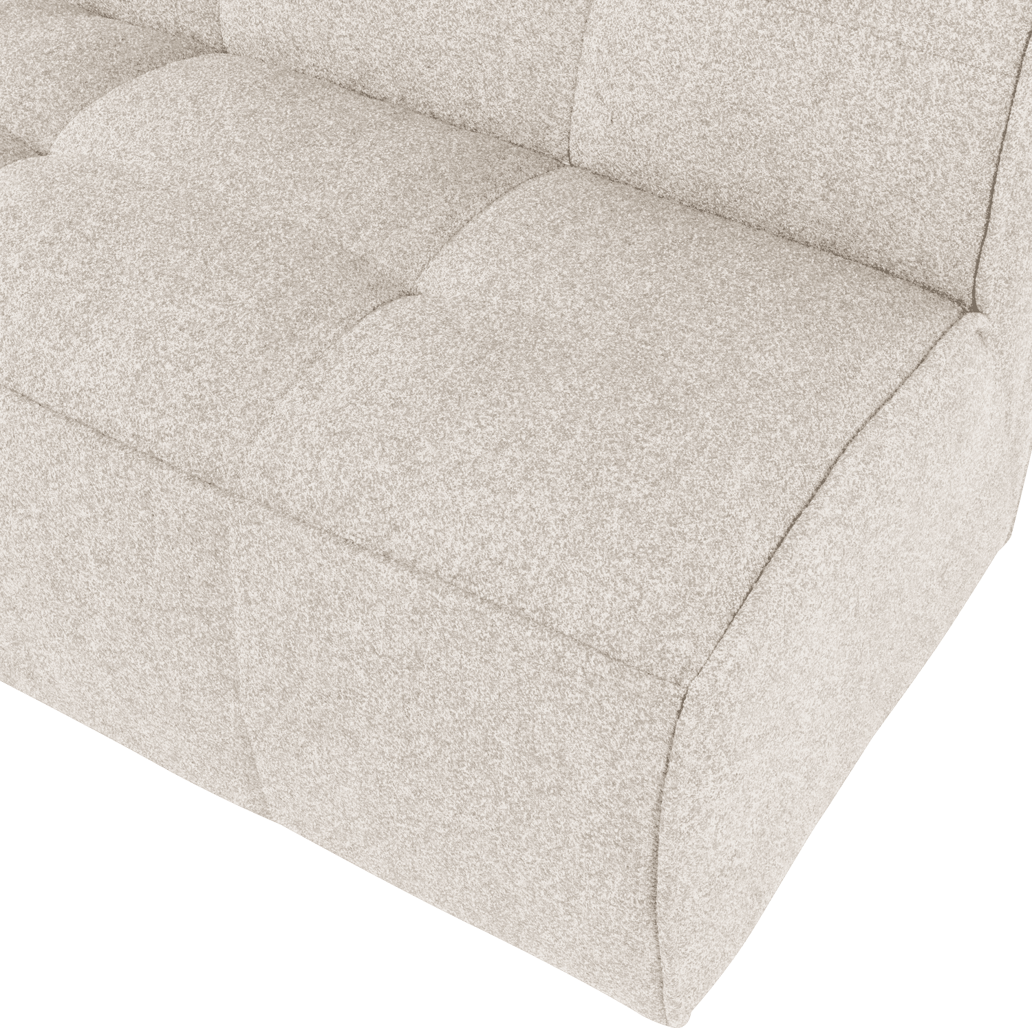vtwonen Cluster eetbankje met rugleuning boucle zand beige Beige Eetkamerbank