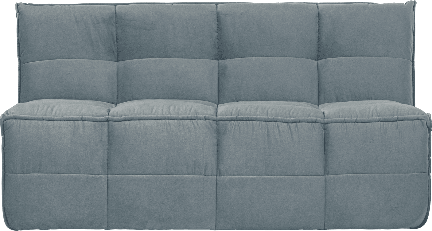 vtwonen Cluster eetbankje met rugleuning velvet turquoise blauw Turquoise blauw Eetkamerbank