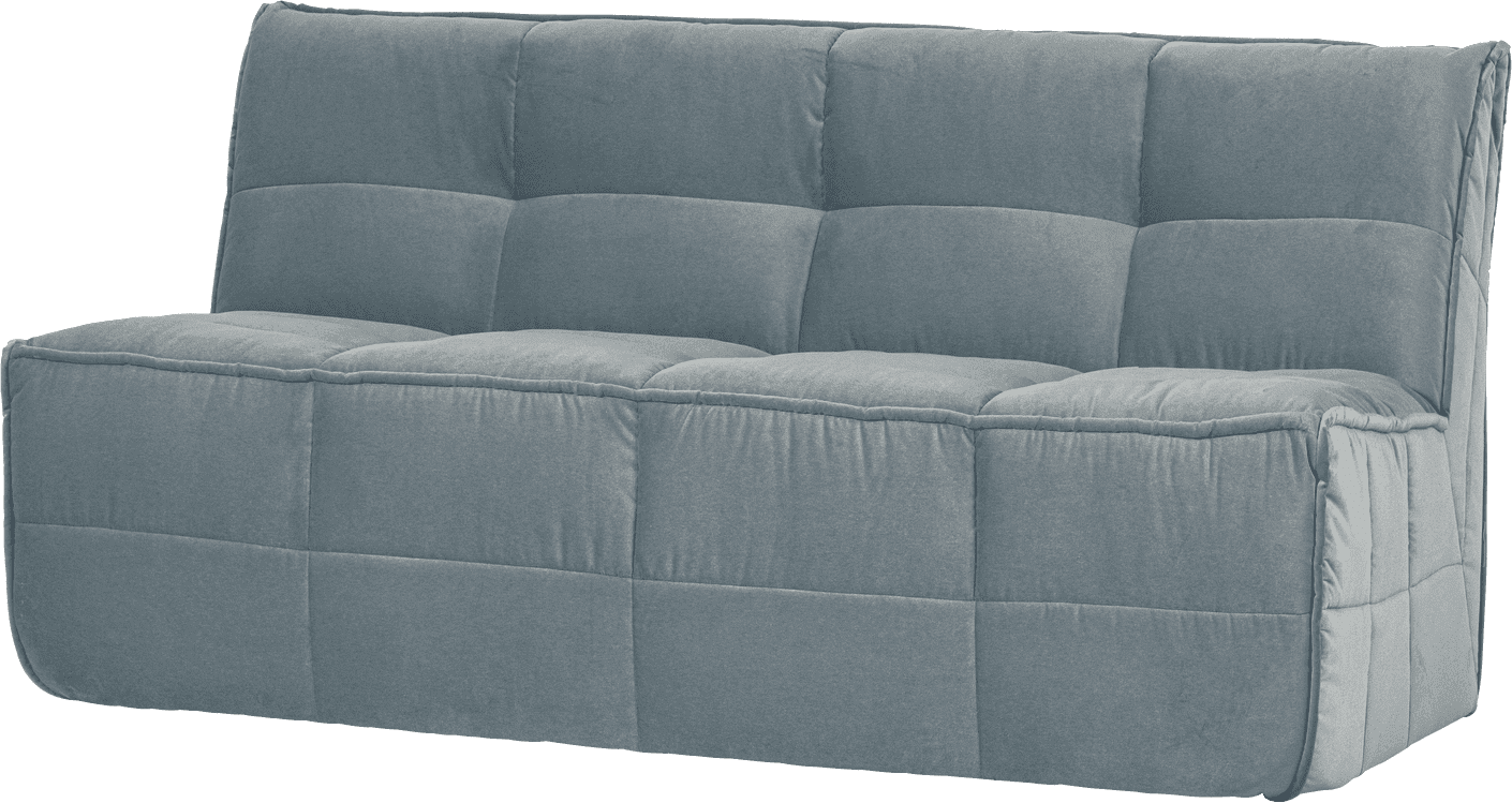 vtwonen Cluster eetbankje met rugleuning velvet turquoise blauw Turquoise blauw Eetkamerbank