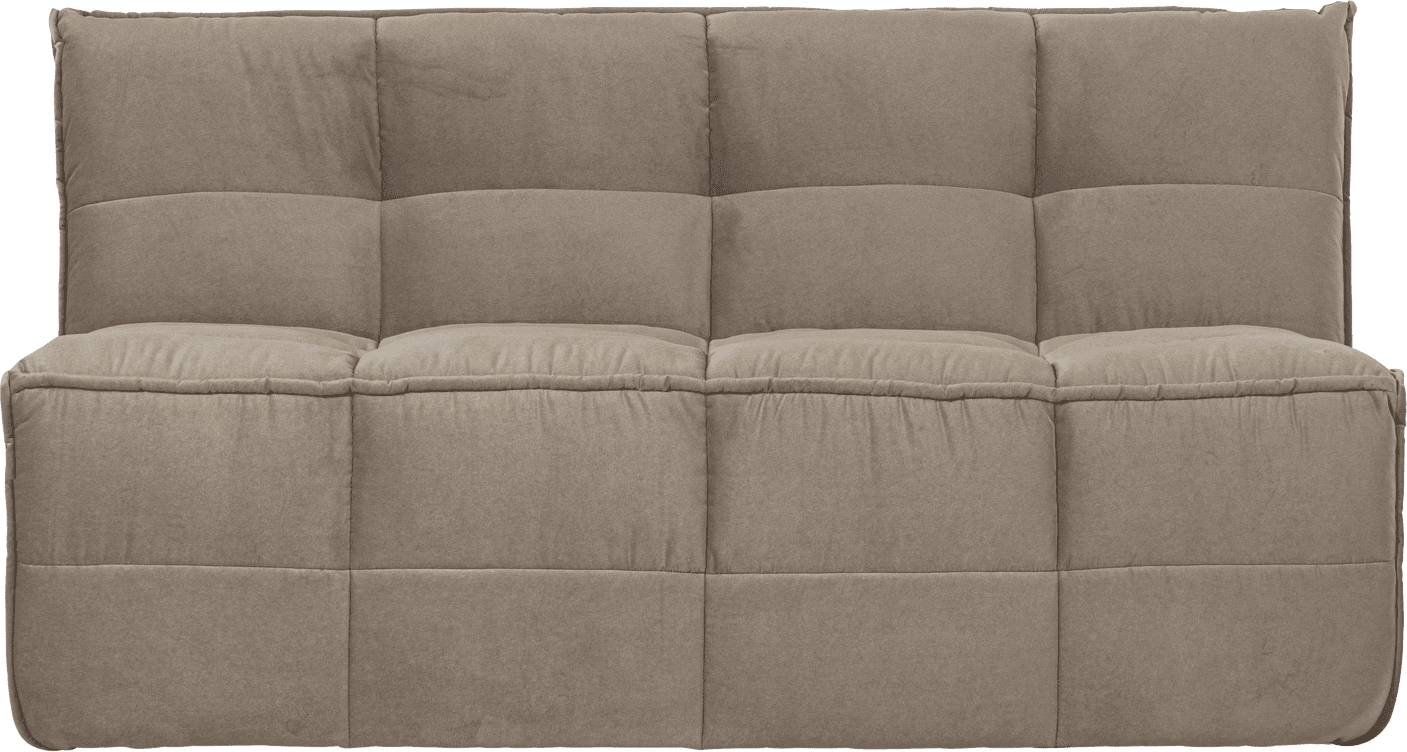 vtwonen Cluster eetbankje met rugleuning velvet warm taupe Taupe Eetkamerbank