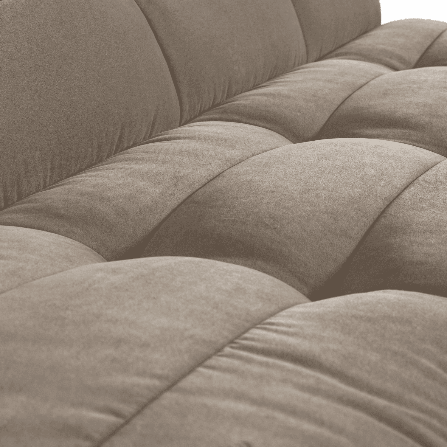vtwonen Cluster eetbankje met rugleuning velvet warm taupe Taupe Eetkamerbank