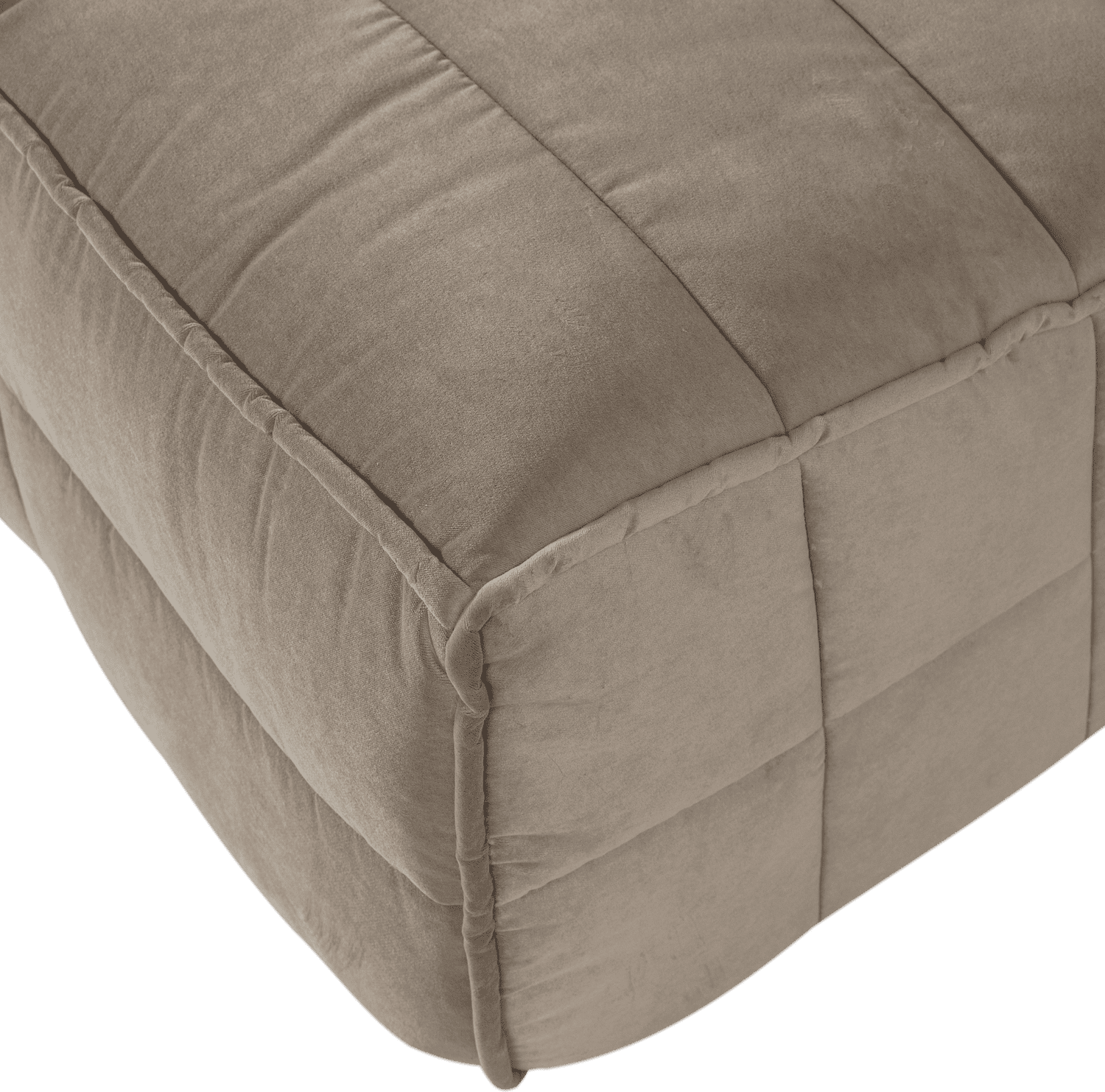 vtwonen Cluster eetbankje met rugleuning velvet warm taupe Taupe Eetkamerbank