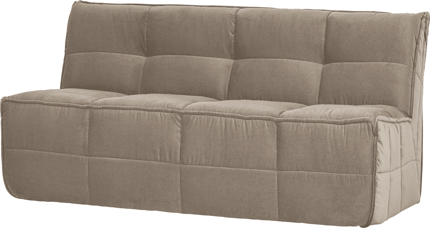 vtwonen Cluster eetbankje met rugleuning velvet warm taupe Taupe Eetkamerbank