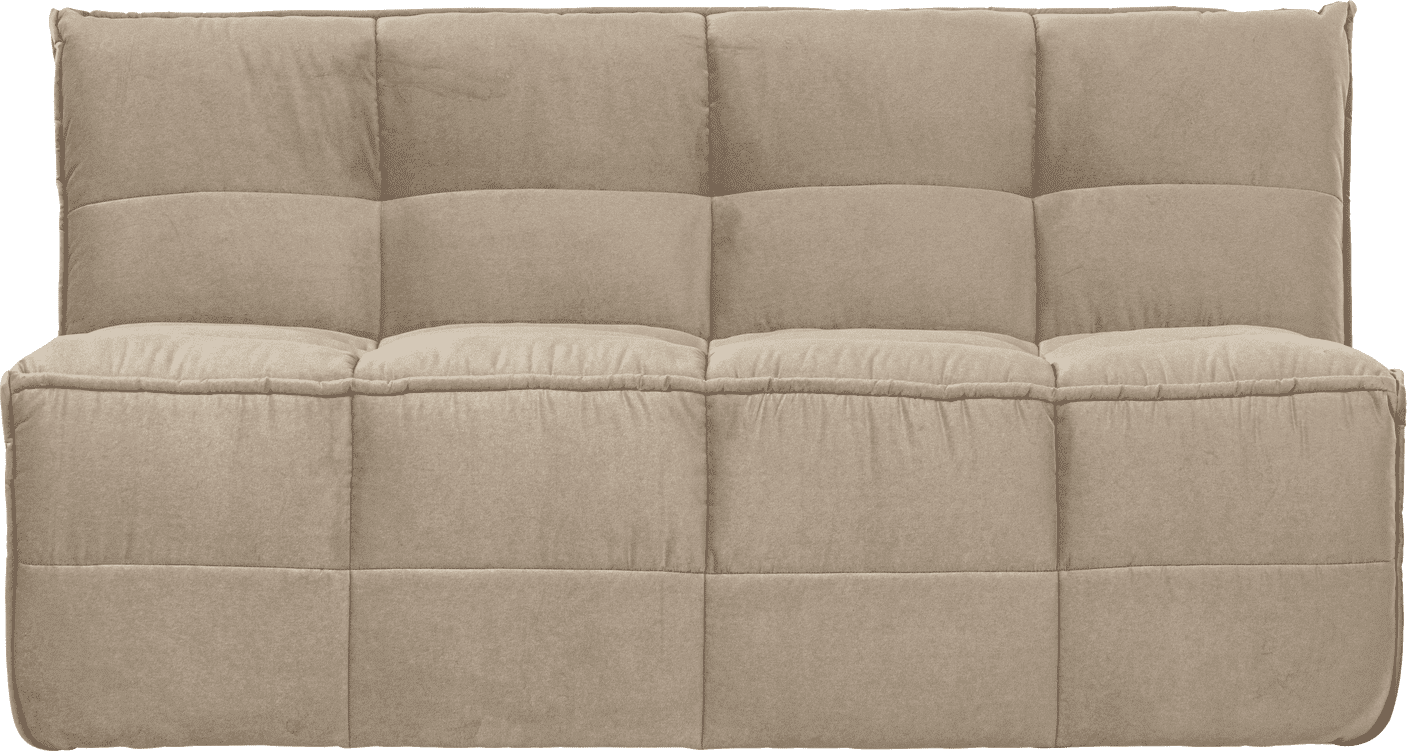 vtwonen Cluster eetbankje met rugleuning velvet zacht beige Beige Eetkamerbank