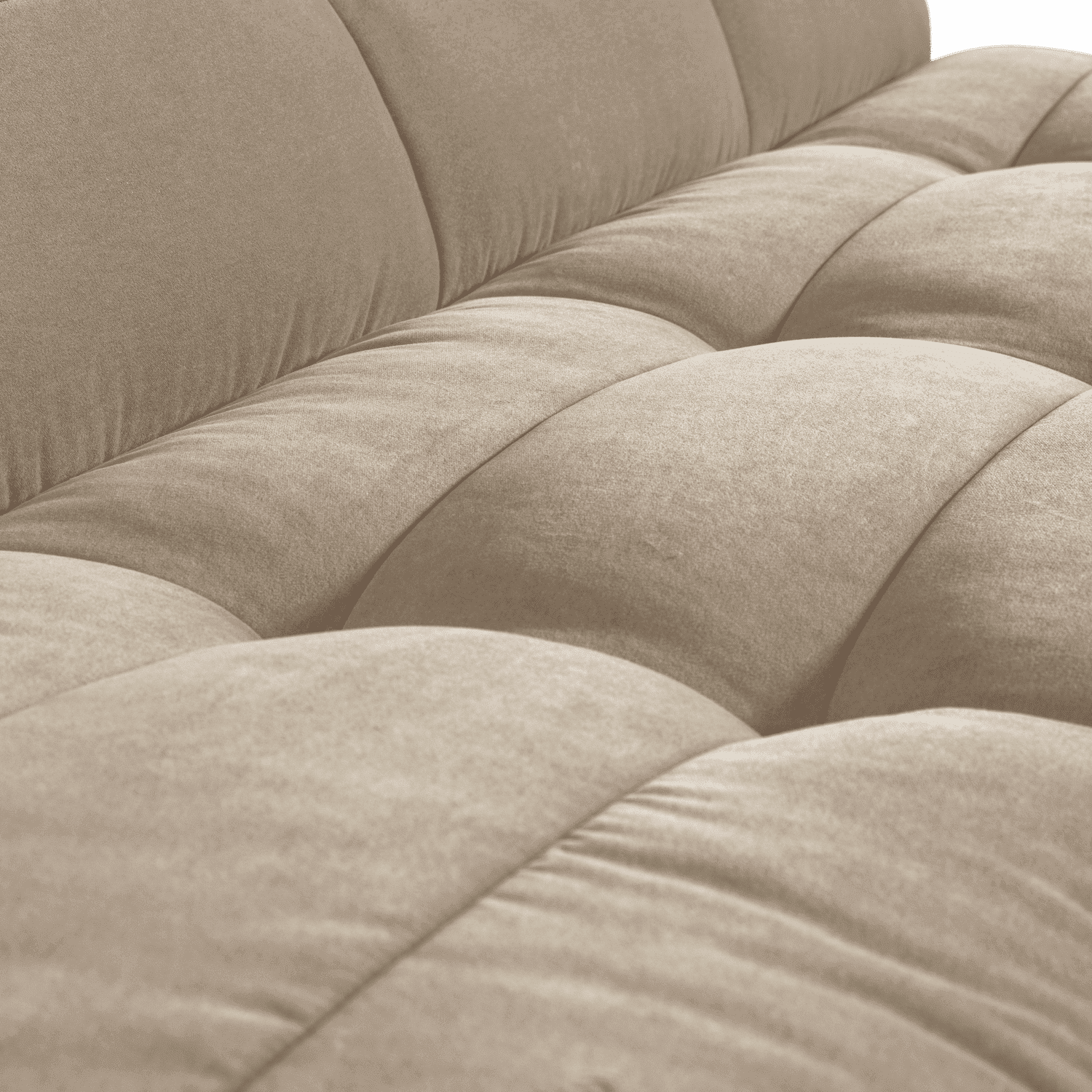 vtwonen Cluster eetbankje met rugleuning velvet zacht beige Beige Eetkamerbank