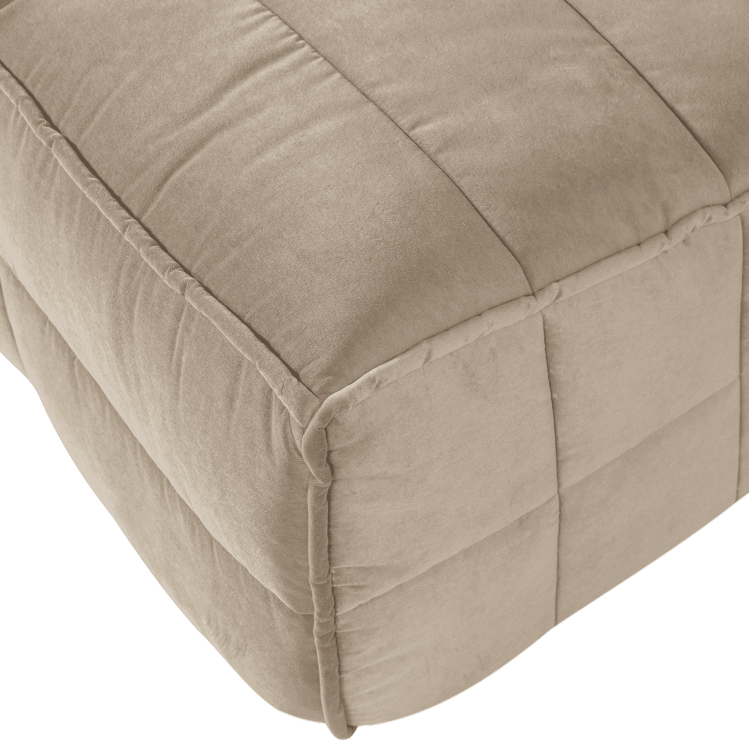 vtwonen Cluster eetbankje met rugleuning velvet zacht beige Beige Eetkamerbank