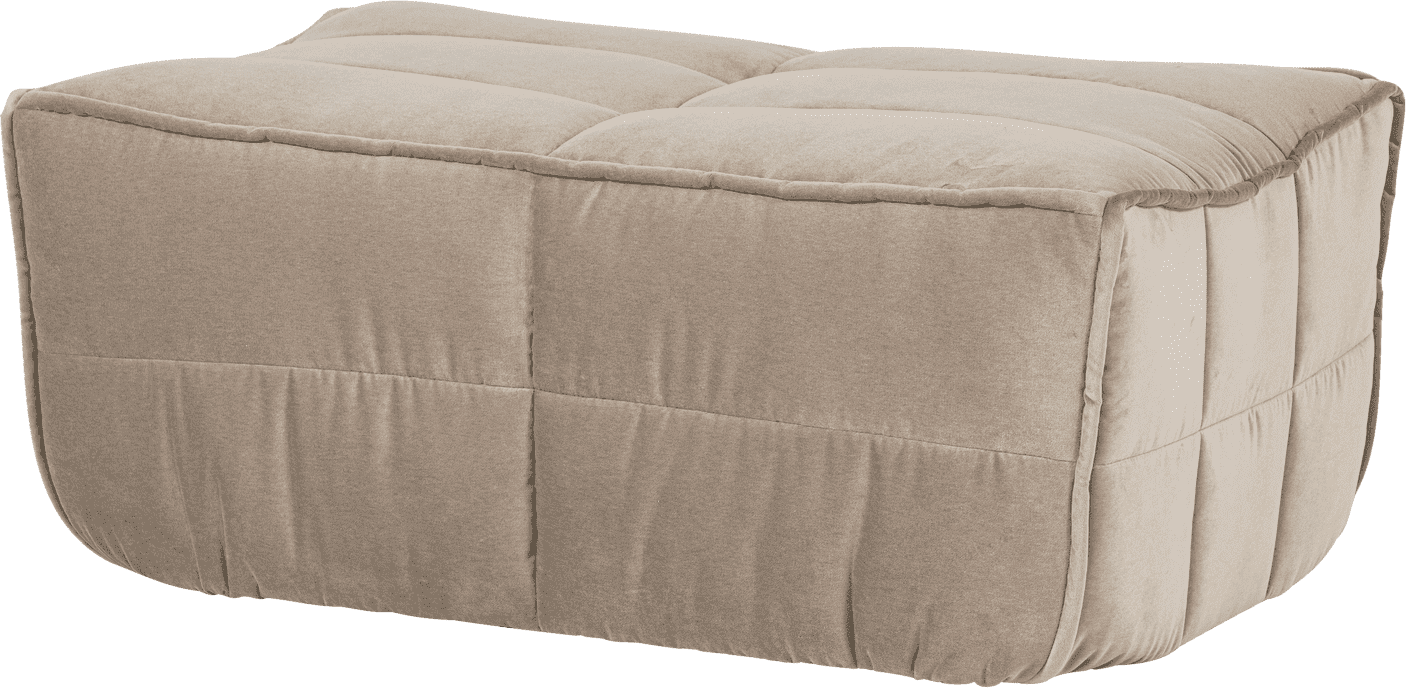 vtwonen Cluster hocker velvet chocolade warm taupe Taupe Hocker
