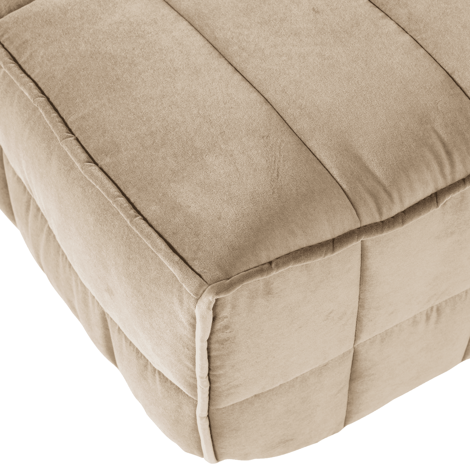 vtwonen Cluster hocker velvet chocolade zacht beige Beige Hocker