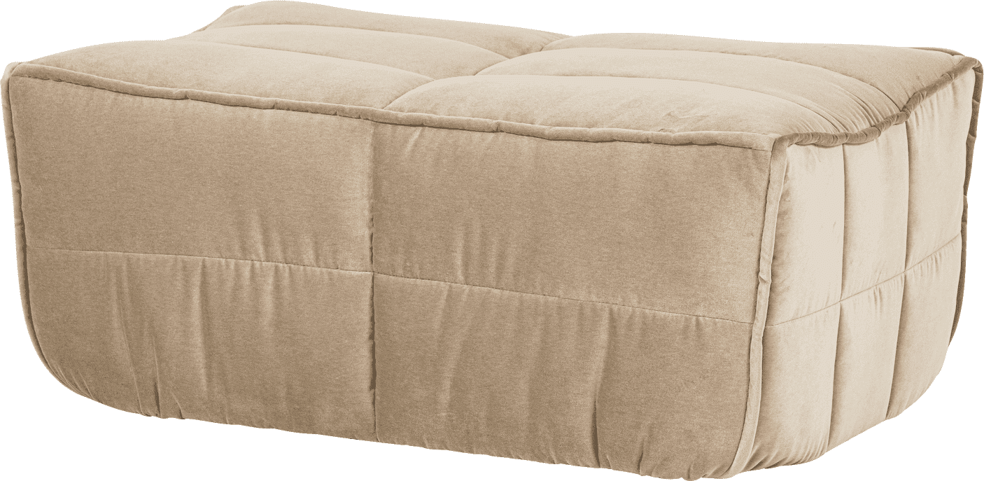 vtwonen Cluster hocker velvet chocolade zacht beige Beige Hocker