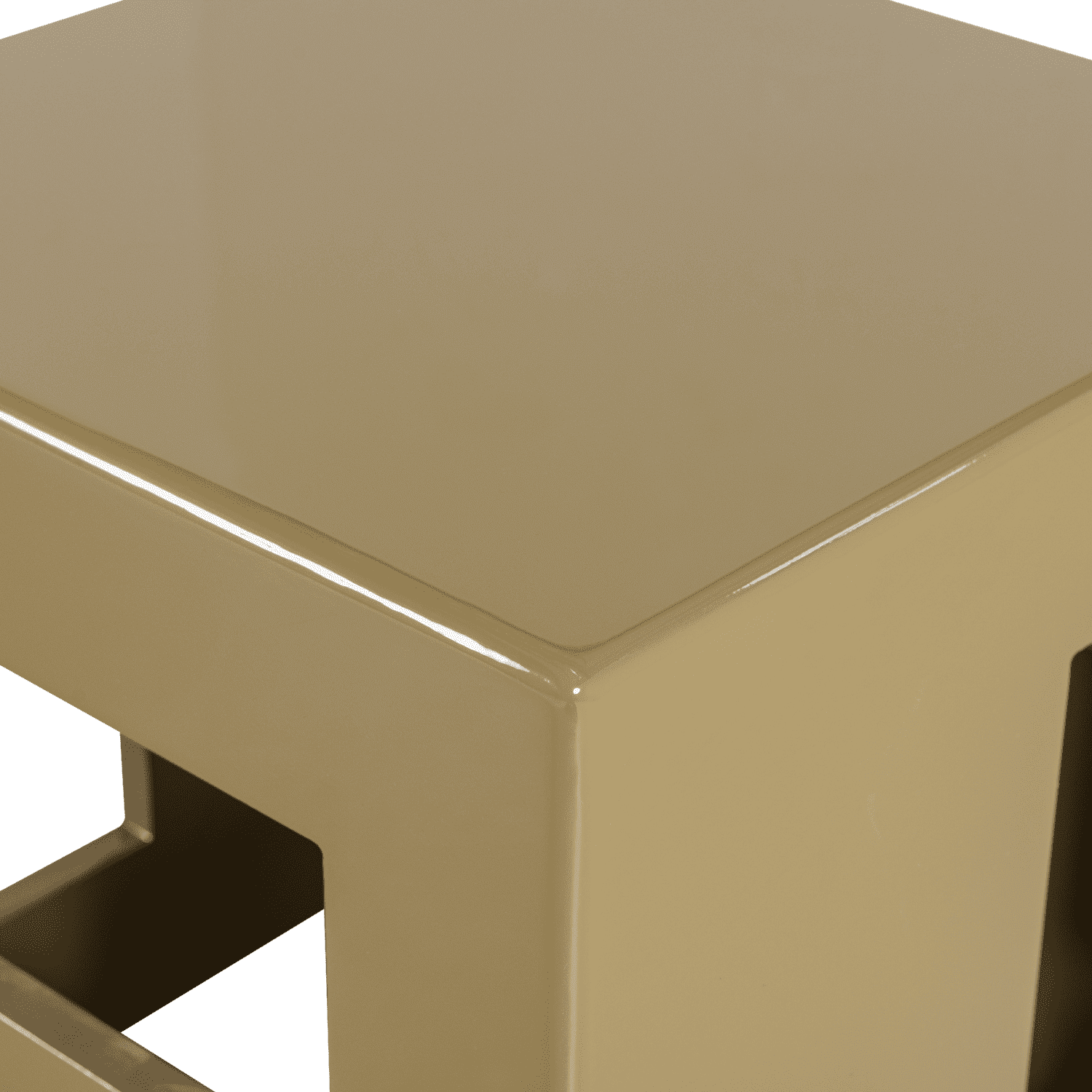 vtwonen Modern bijzettafel mdf hout hoogglans honinggeel Honinggeel Bijzettafel