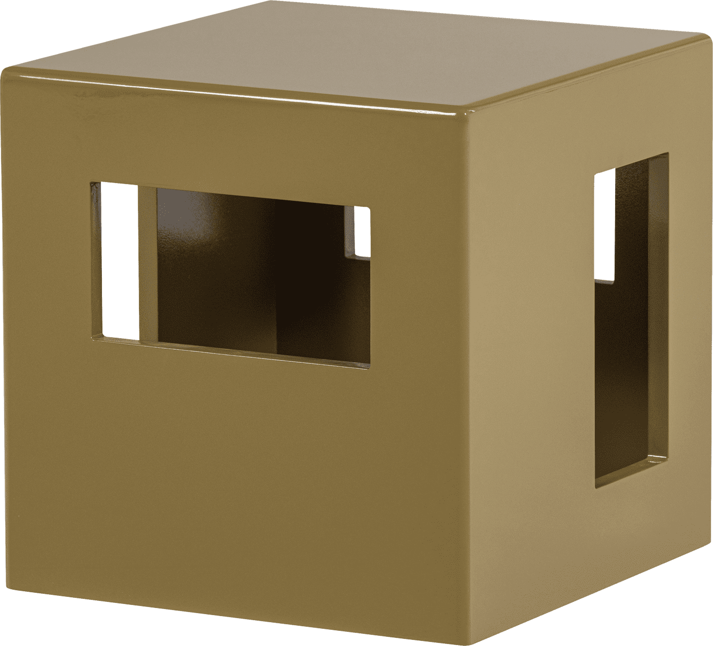 vtwonen Modern bijzettafel mdf hout hoogglans honinggeel Honinggeel Bijzettafel