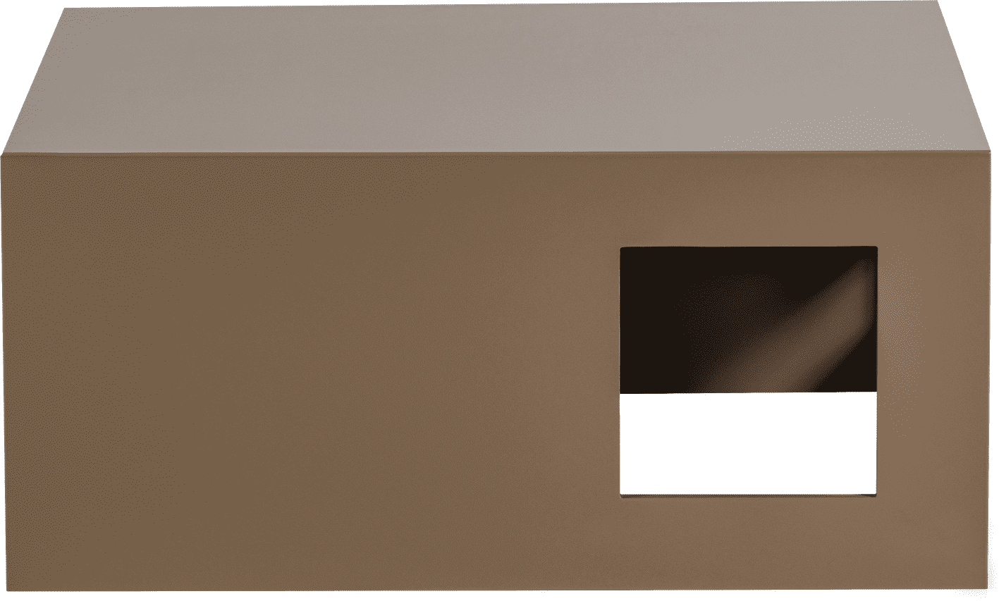 vtwonen Modern salontafel mdf hout hoogglans zand Bruin|Beige Salontafel