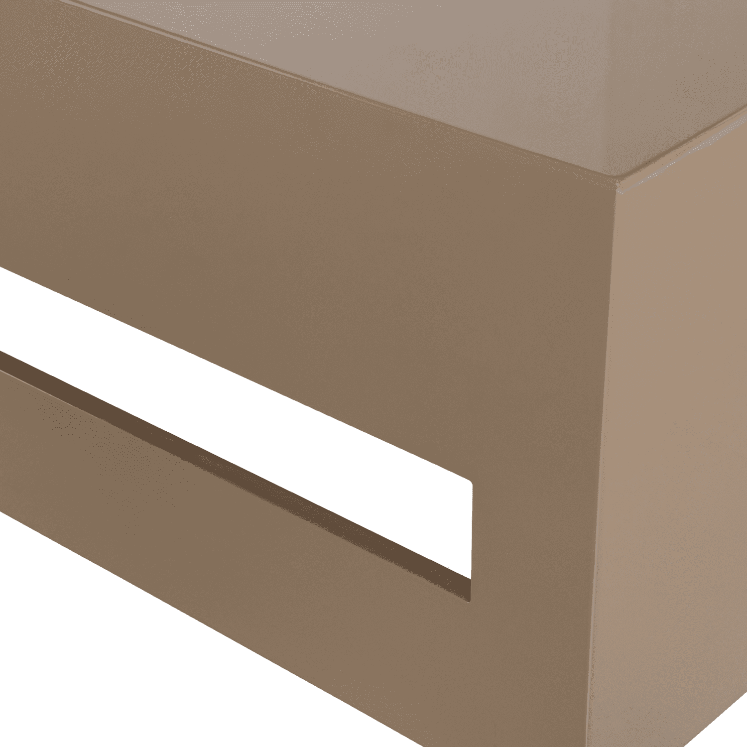 vtwonen Modern salontafel mdf hout hoogglans zand Bruin|Beige Salontafel