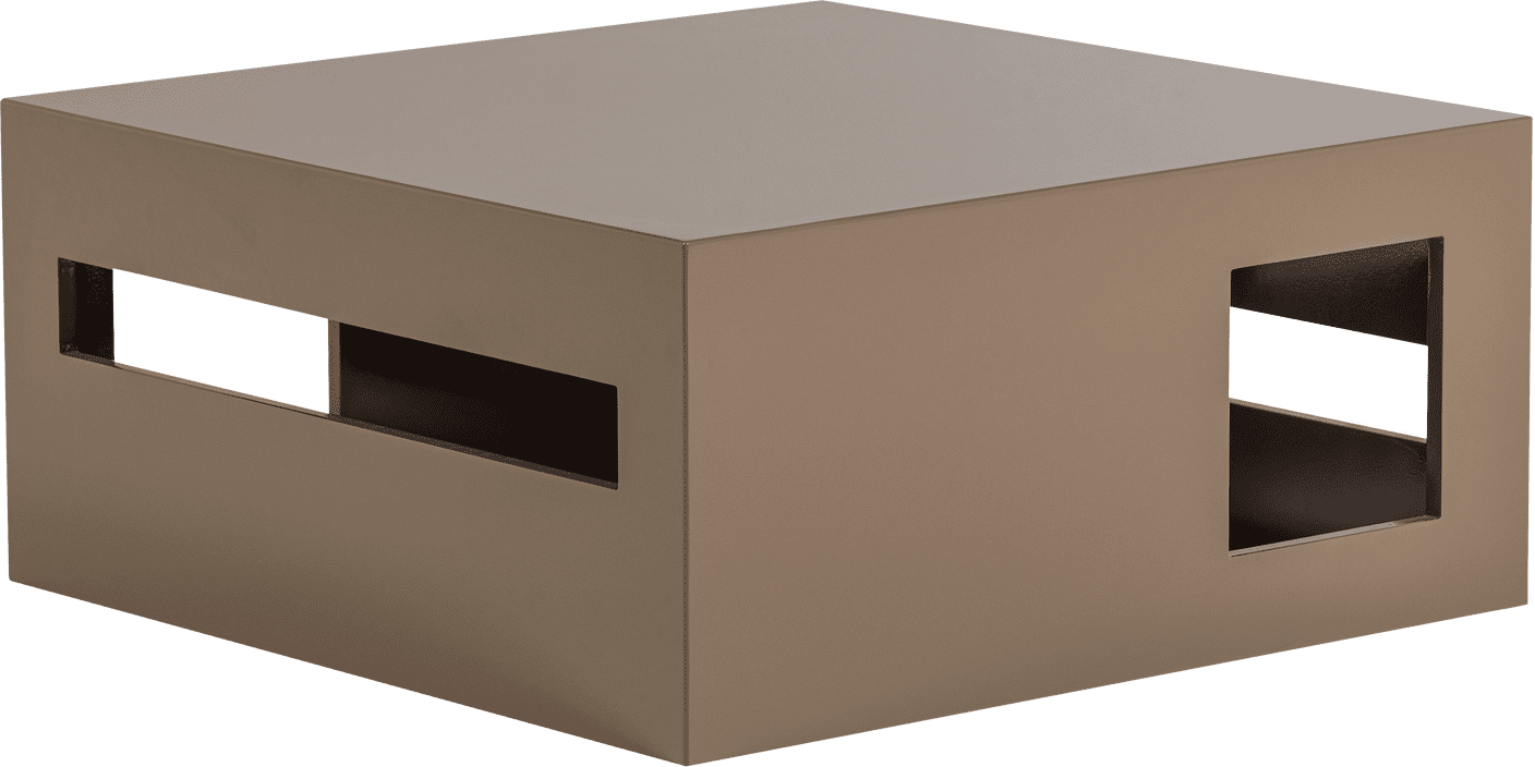 vtwonen Modern salontafel mdf hout hoogglans zand Bruin|Beige Salontafel