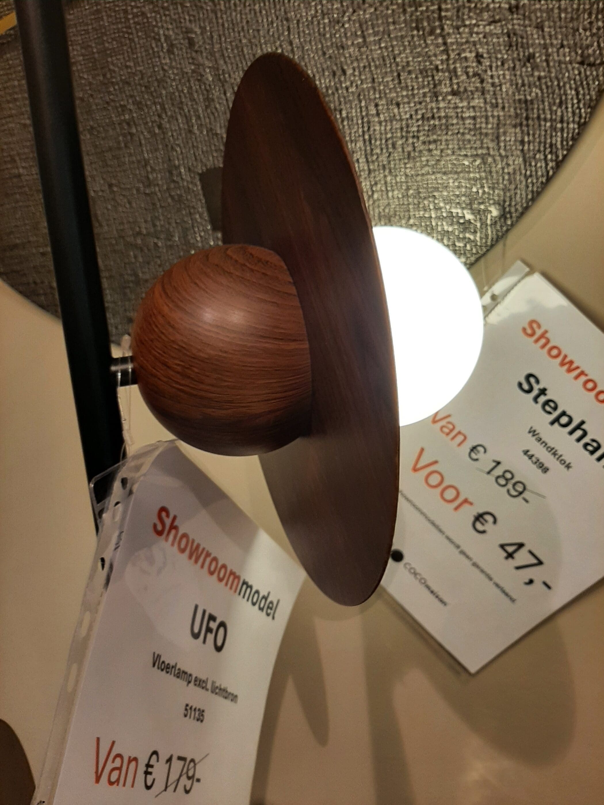 Ufo vloerlamp 1*G9 **SHOWROOMMODEL** - Afbeelding 2