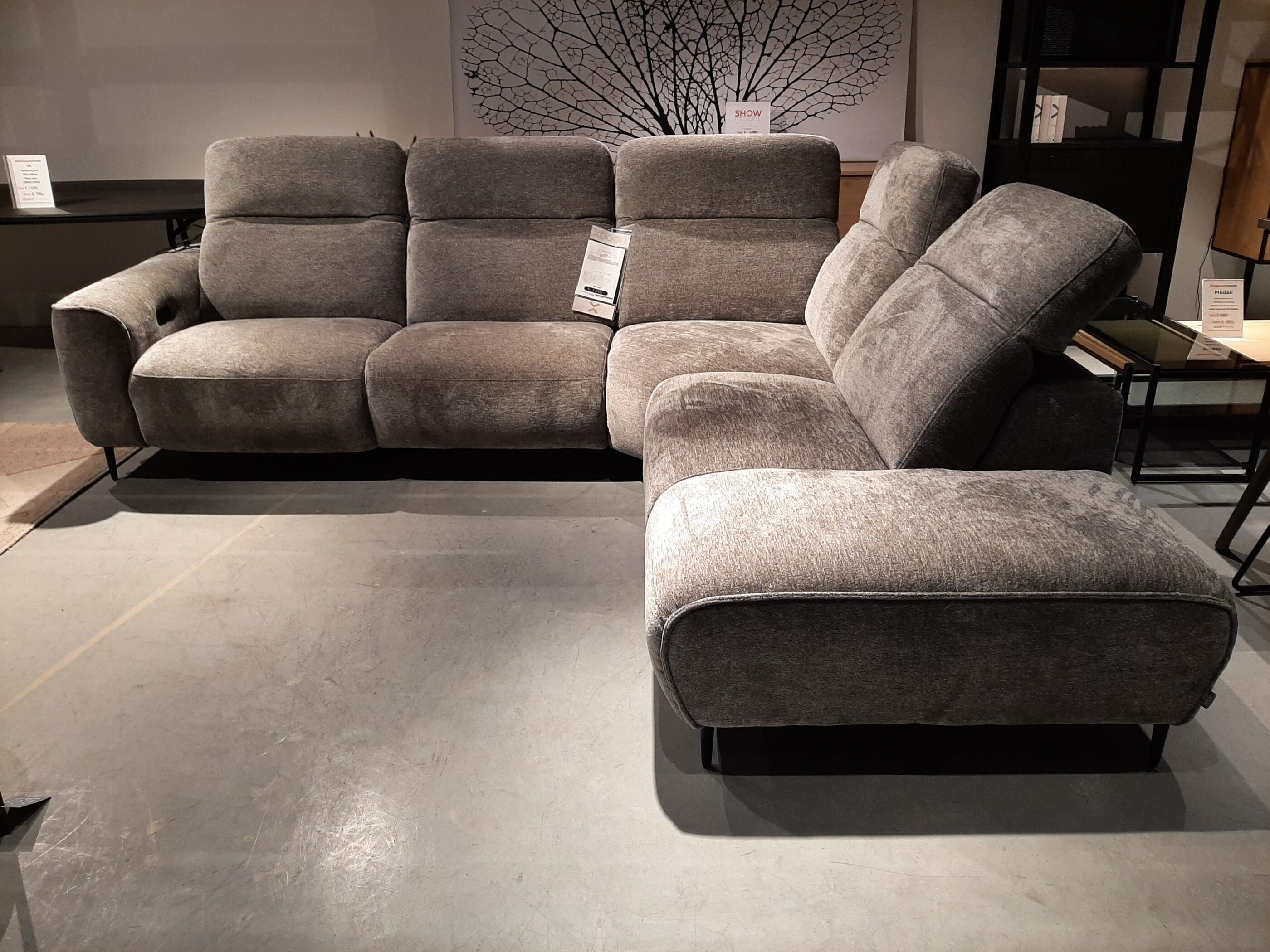 Hoekbank Nazare - relaxfunctie **SHOWROOMMODEL**