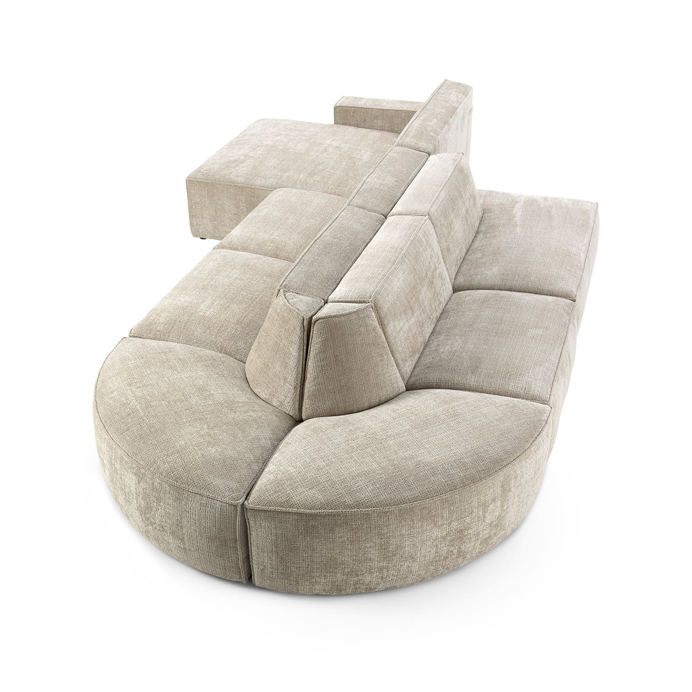 Feelings Wonen meubelen Lucera 3-zitsbank + hoek + eiland Naturel|Taupe|Bruin|Beige Hoekbank