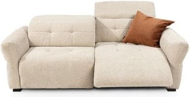 Henders & Hazel Bologna 2-zitsbank - verstelbare rug - electrisch verstelbare voetsteun Beige|Wit Bank
