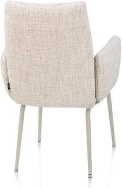 Henders & Hazel Bovina armstoel - stof luton + nosag - frame crème Beige|Wit Armstoel