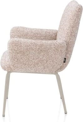 Henders & Hazel Bovina armstoel - stof luton + nosag - frame crème - koper Koper Armstoel