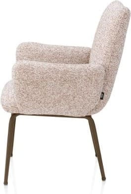 Henders & Hazel Bovina armstoel - stof luton + nosag - frame steelbrown - koper Koper Armstoel