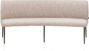 Henders & Hazel Bovina eetkamerbankje 210 cm - stof luton - frame steelbrown - koper Koper Eetkamerstoel