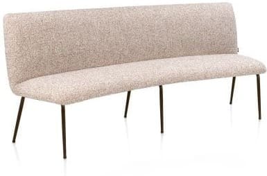 Henders & Hazel Bovina eetkamerbankje 210 cm - stof luton - frame steelbrown - koper Koper Eetkamerstoel