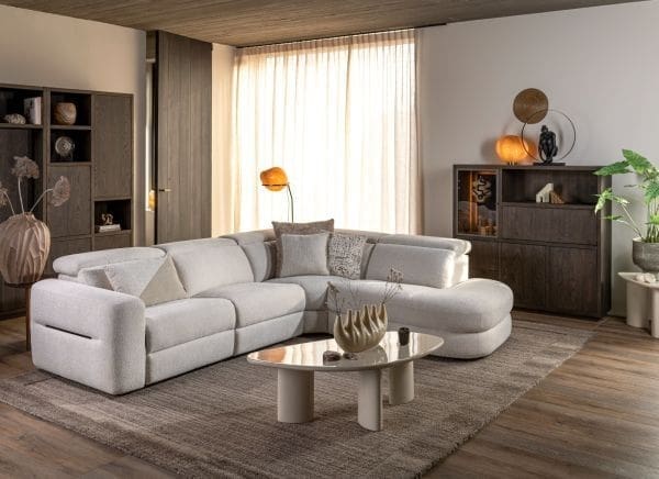 Henders & Hazel Gijon bergkast 100 cm - 4-deuren + 3-niches Bruin Kast