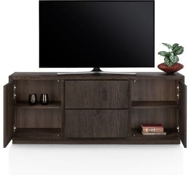 Henders & Hazel Gijon tv-dressoir 180 cm - 2-deuren + 2-laden met plint Bruin Dressoir