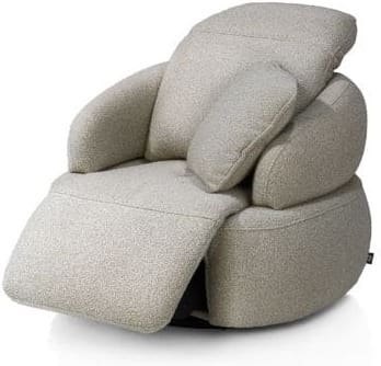 Henders & Hazel Hollywood homecinema draaifauteuil stof cloudy,met relaxsysteem verstelbare rug - olijf Groen Fauteuil