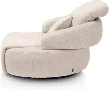 Henders & Hazel Hollywood homecinema draaifauteuil xl stof cloudy,met relaxsysteem verstelbare rug - beige Beige Fauteuil