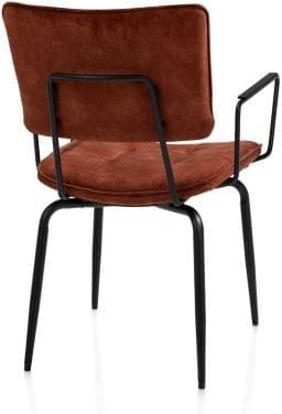 Henders & Hazel Manou armstoel - off black - stof karese - koper Armstoel
