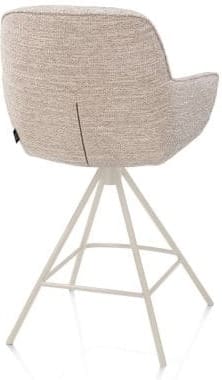 Henders & Hazel Mateo barstoel - 4-pootjes - creme - bellini - creme Beige|Wit Eetkamerstoel