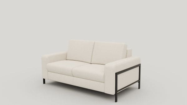 Henders & Hazel Napels 2-zitsbank - arm 4 - poot 13 cm. - vada - creme Beige|Wit Bank