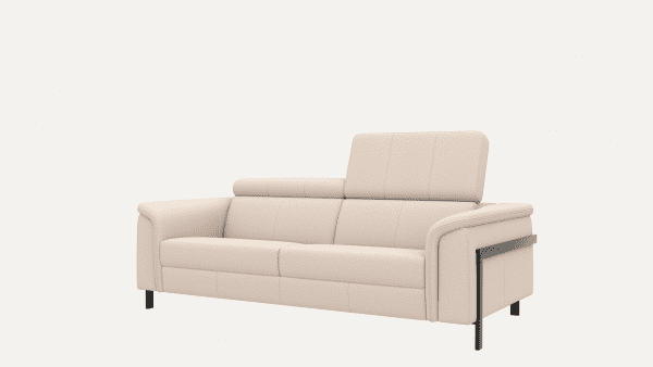 Henders & Hazel Tycan 3-zitsbank + designpoot + pocket -nubucco Antraciet|Grijs Bank