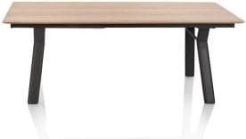 Henders & Hazel Zamora uitschuiftafel 210 (+ 80 cm) x 100 cm - metalen poot Naturel|Bruin Eettafel