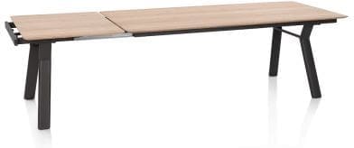 Henders & Hazel Zamora uitschuiftafel 210 (+ 80 cm) x 100 cm - metalen poot Naturel|Bruin Eettafel