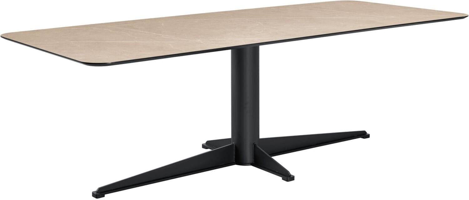 INHOUSE Eettafel Canarias rechthoekig marmerlook grijs 240x100cm Grijs Eettafel