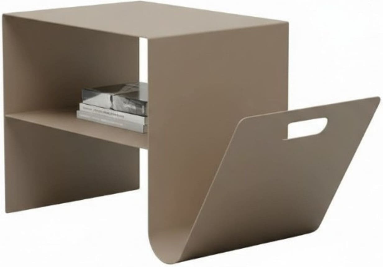 Bijzettafel Lounge News Taupe Kare Design Bijzettafel 71702