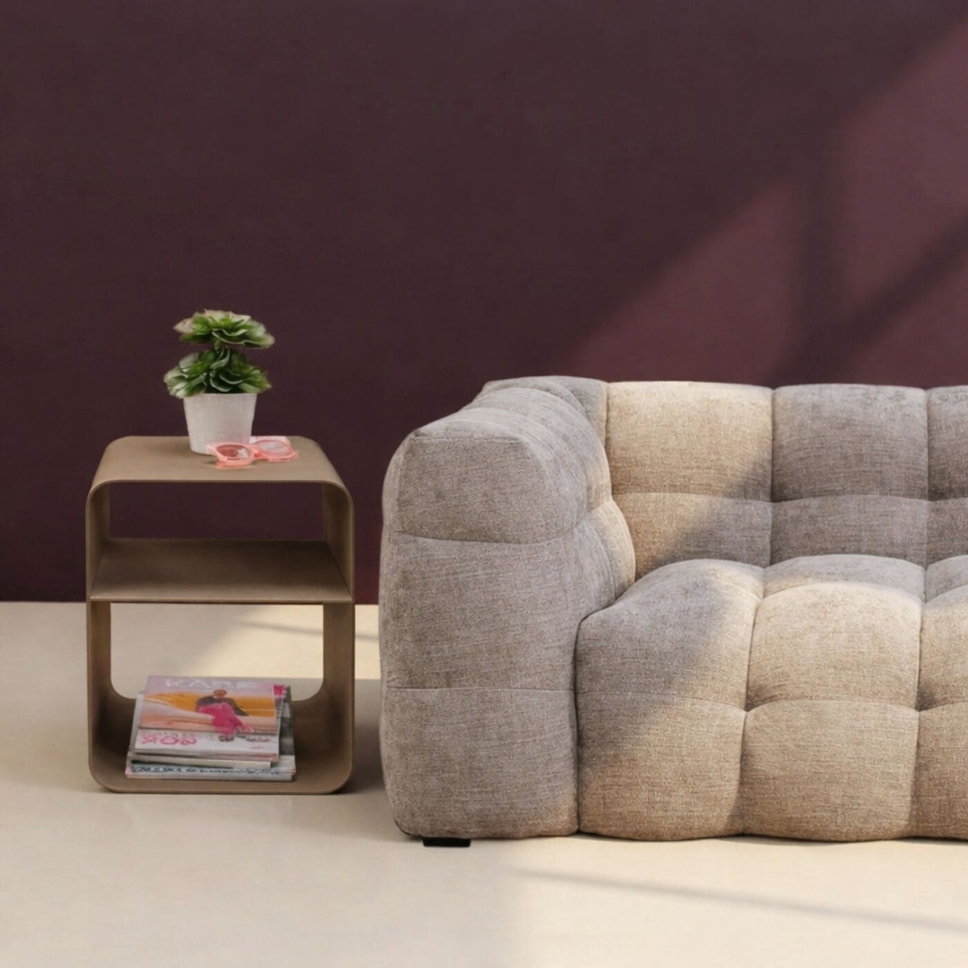 Bijzettafel Lounge S Taupe Kare Design Bijzettafel 71714