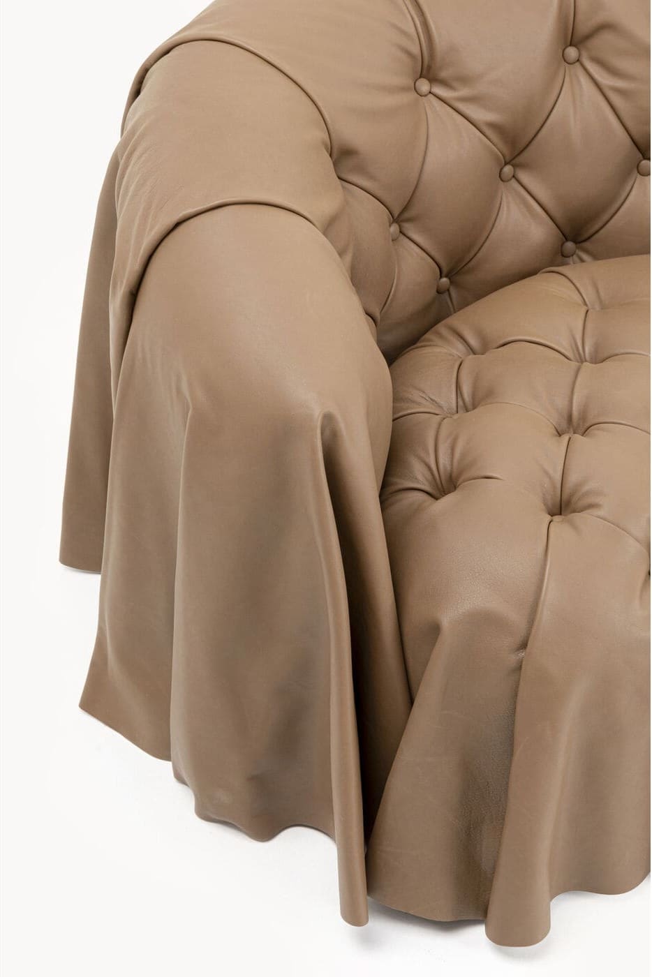 Fauteuil Drapes Leather Kare Design Fauteuil 71619