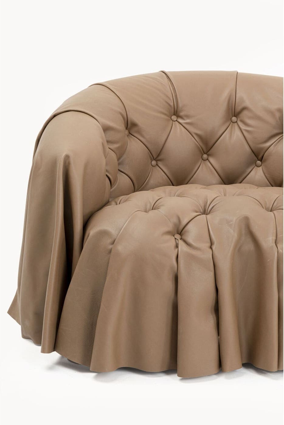Fauteuil Drapes Leather Kare Design Fauteuil 71619
