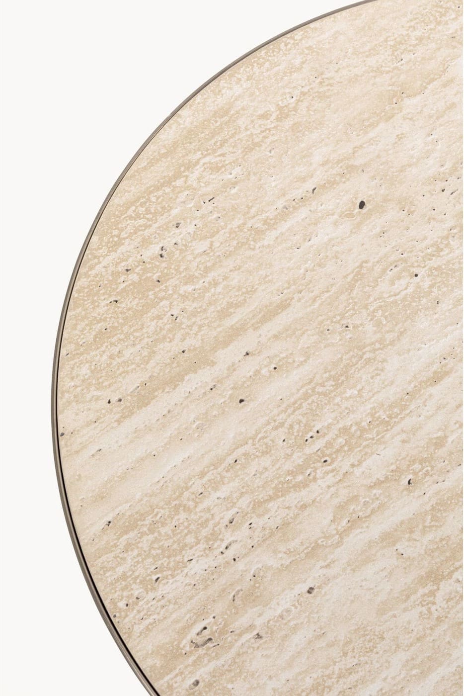 Salontafel Cono Oak Travertin Ø50cm Kare Design Salontafel 70658