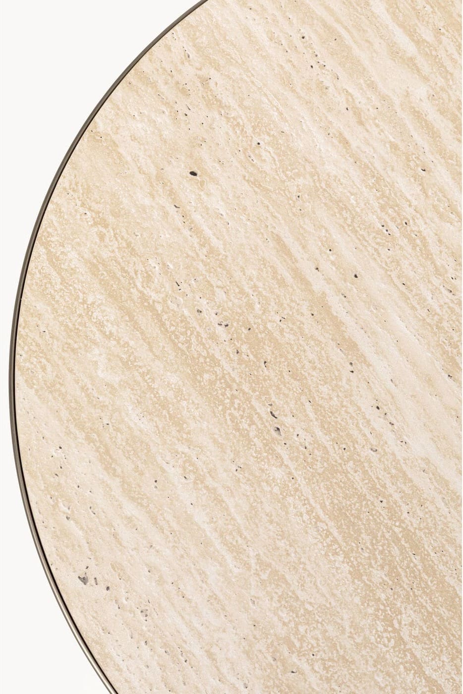 Salontafel Cono Oak Travertin Ø70cm Kare Design Salontafel 70656