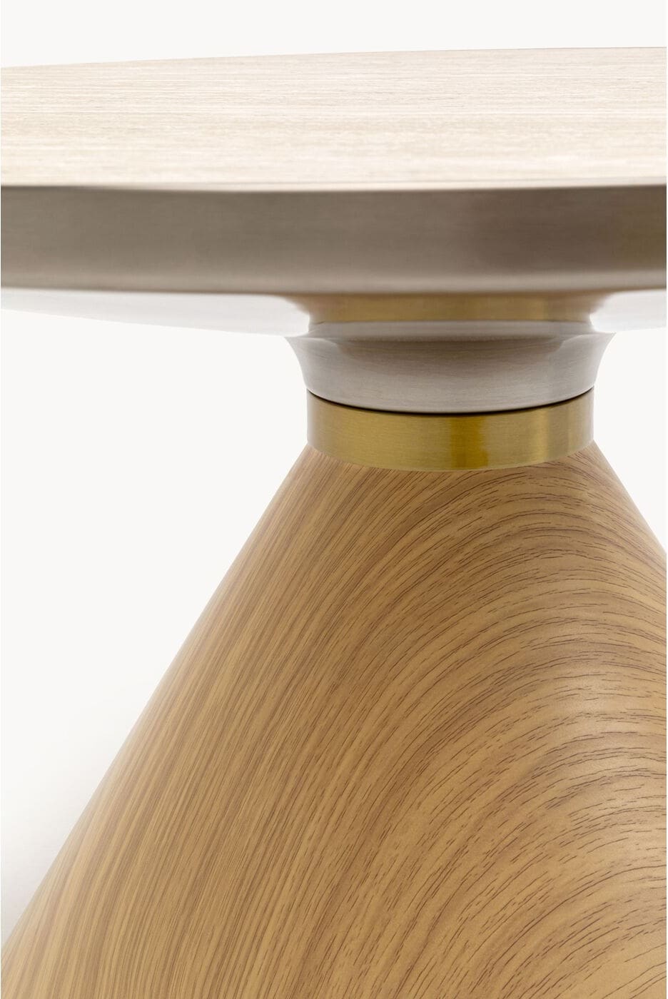 Salontafel Cono Oak Travertin Ø70cm Kare Design Salontafel 70656
