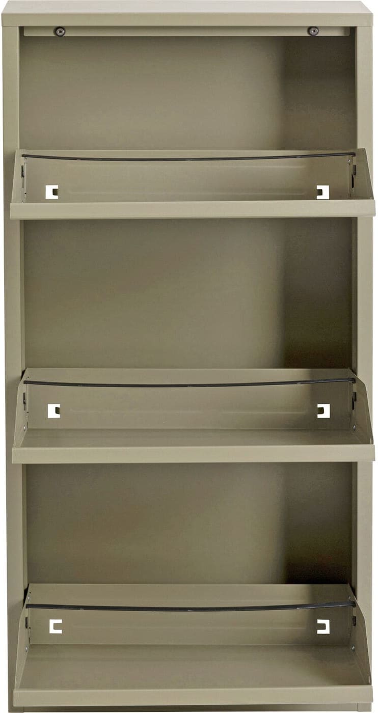 Schoenenkast Paolo 3 Khaki (MO) Kare Design Schoenenkast 71552