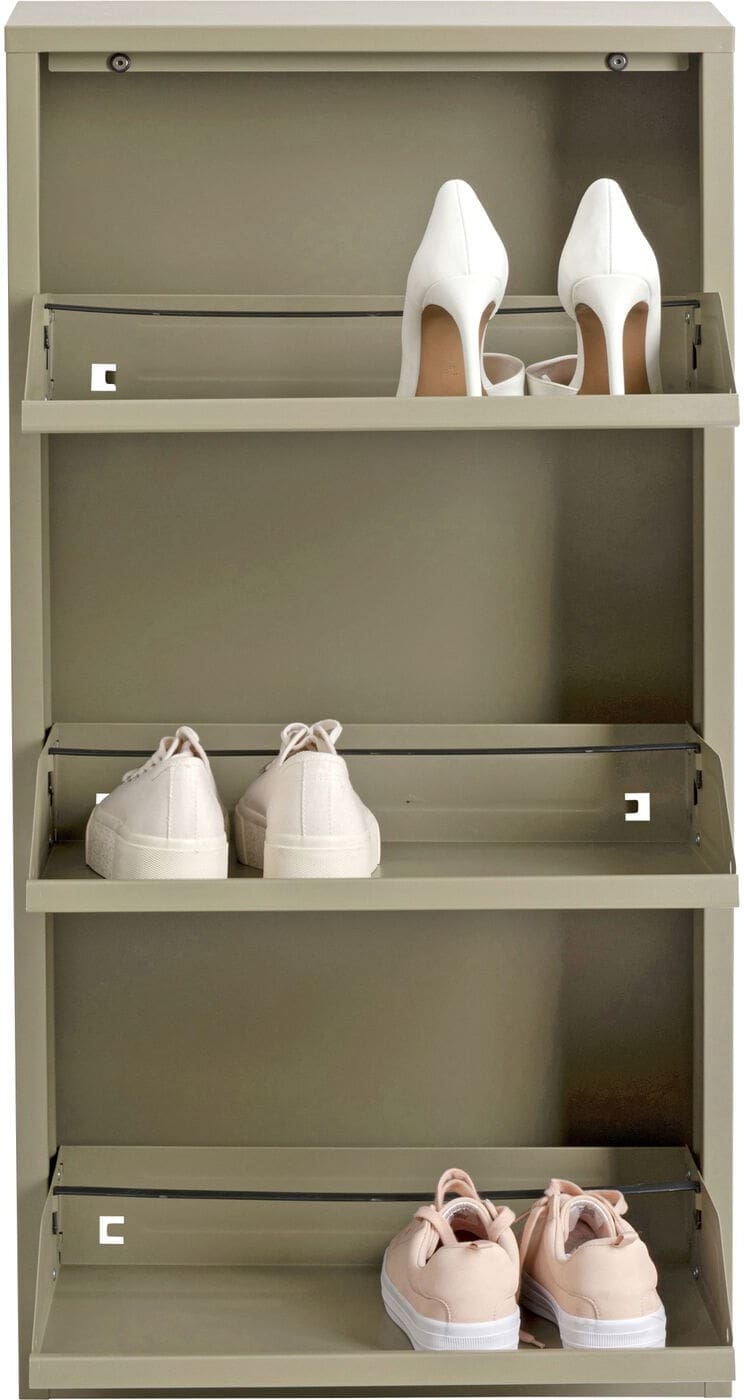 Schoenenkast Paolo 3 Khaki (MO) Kare Design Schoenenkast 71552