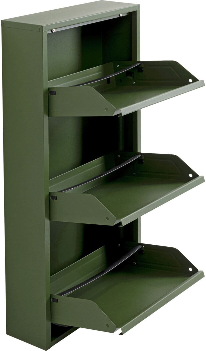 Schoenenkast Paolo 3 Olive (MO) Kare Design Schoenenkast 71543