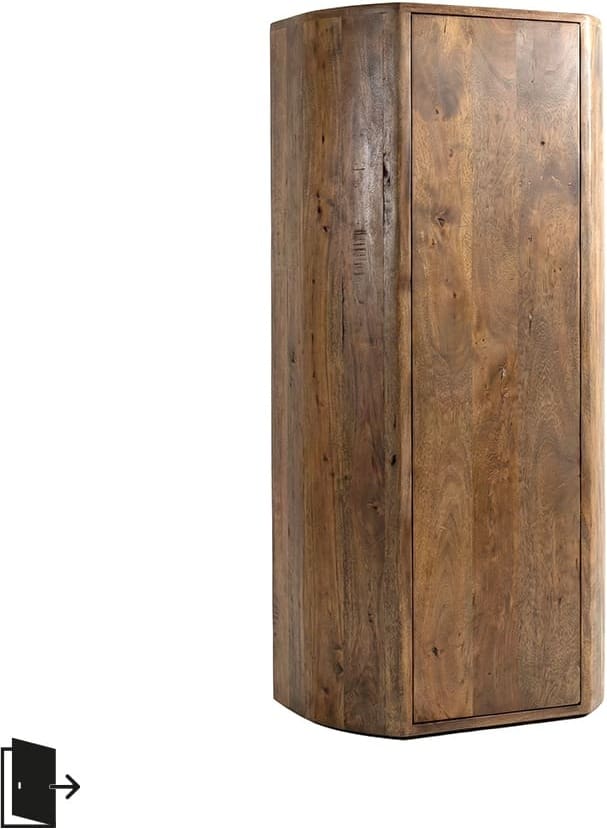 LABEL51 Bergkast Saya - Natural - Mangohout - 140 cm - Rechts Bergkast